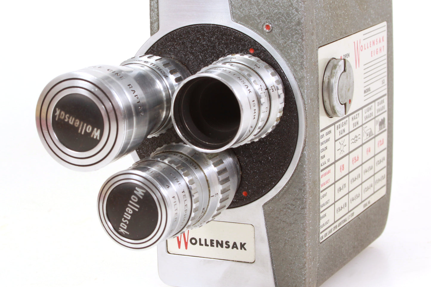 Wollensak Eight Model 53 Art Deco Cine/Movie Camera Vintage I.O.B. w/ Manuals