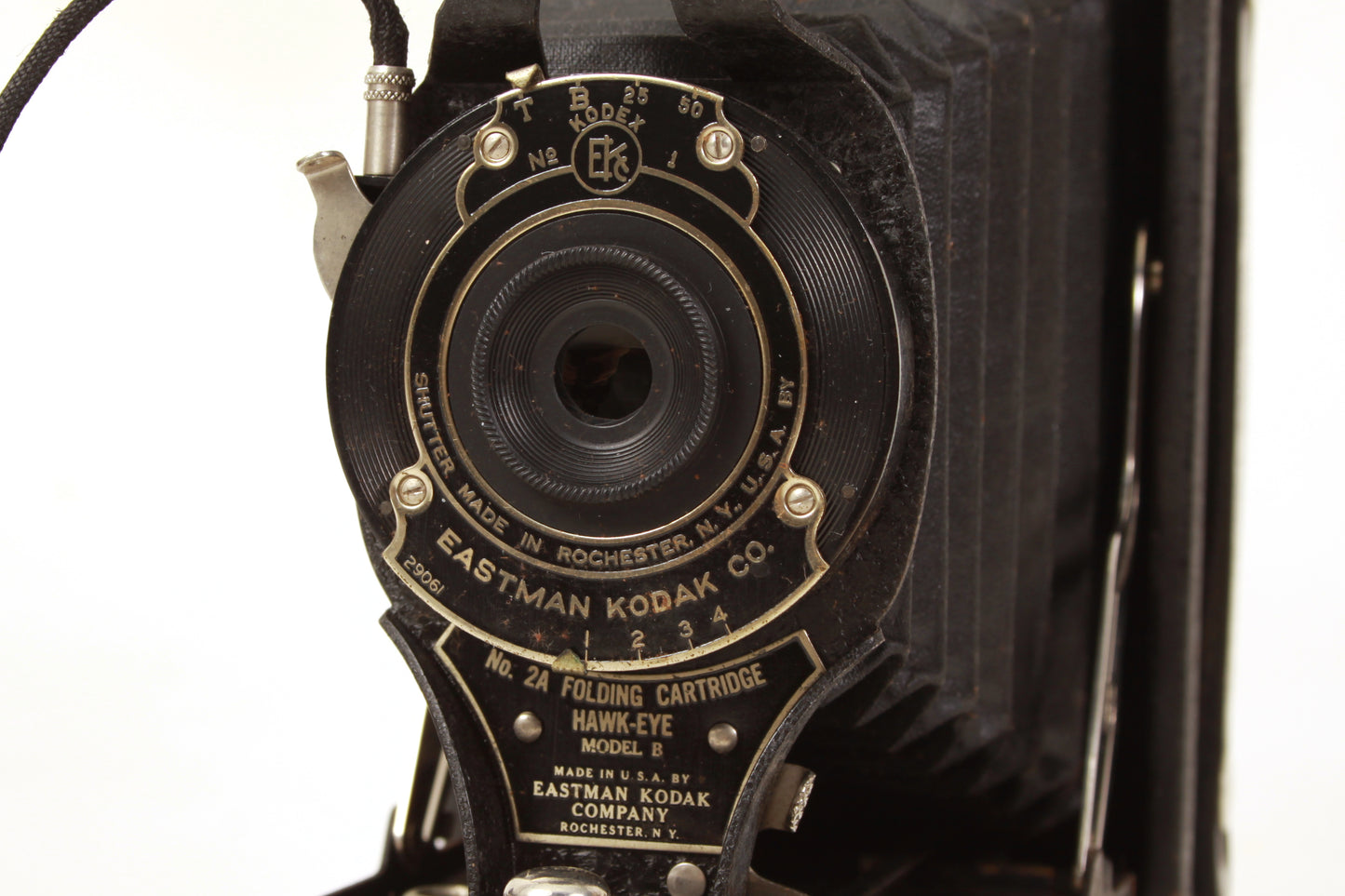 Antique Vintage Eastman Kodak EKC No. 2A Folding Cartridge Hawk-Eye Model B w/ Cable Release