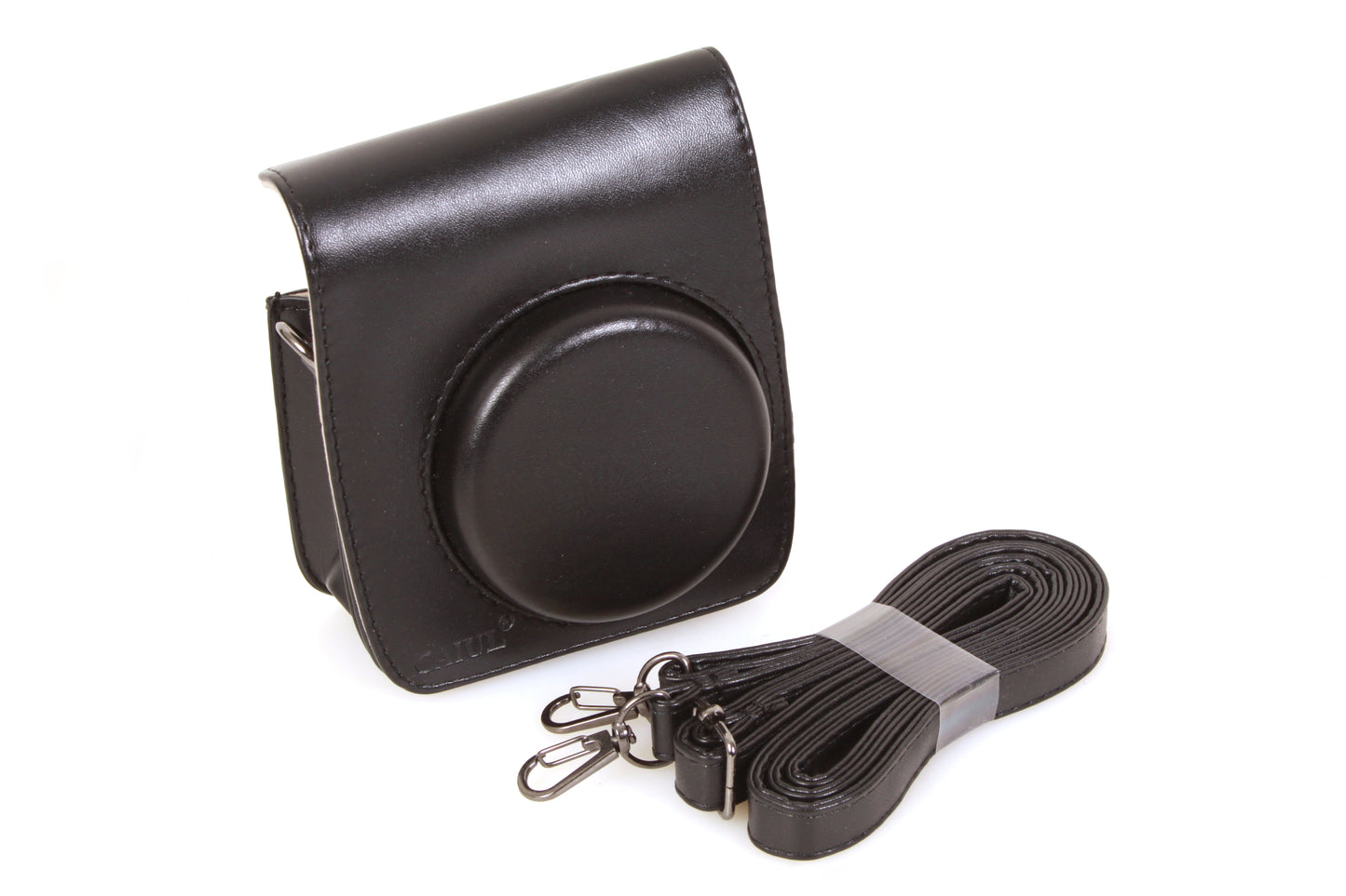 Caiul Protective Case for Fujifilm Instax Mini EVO Camera Black Leather Case w/ Strap