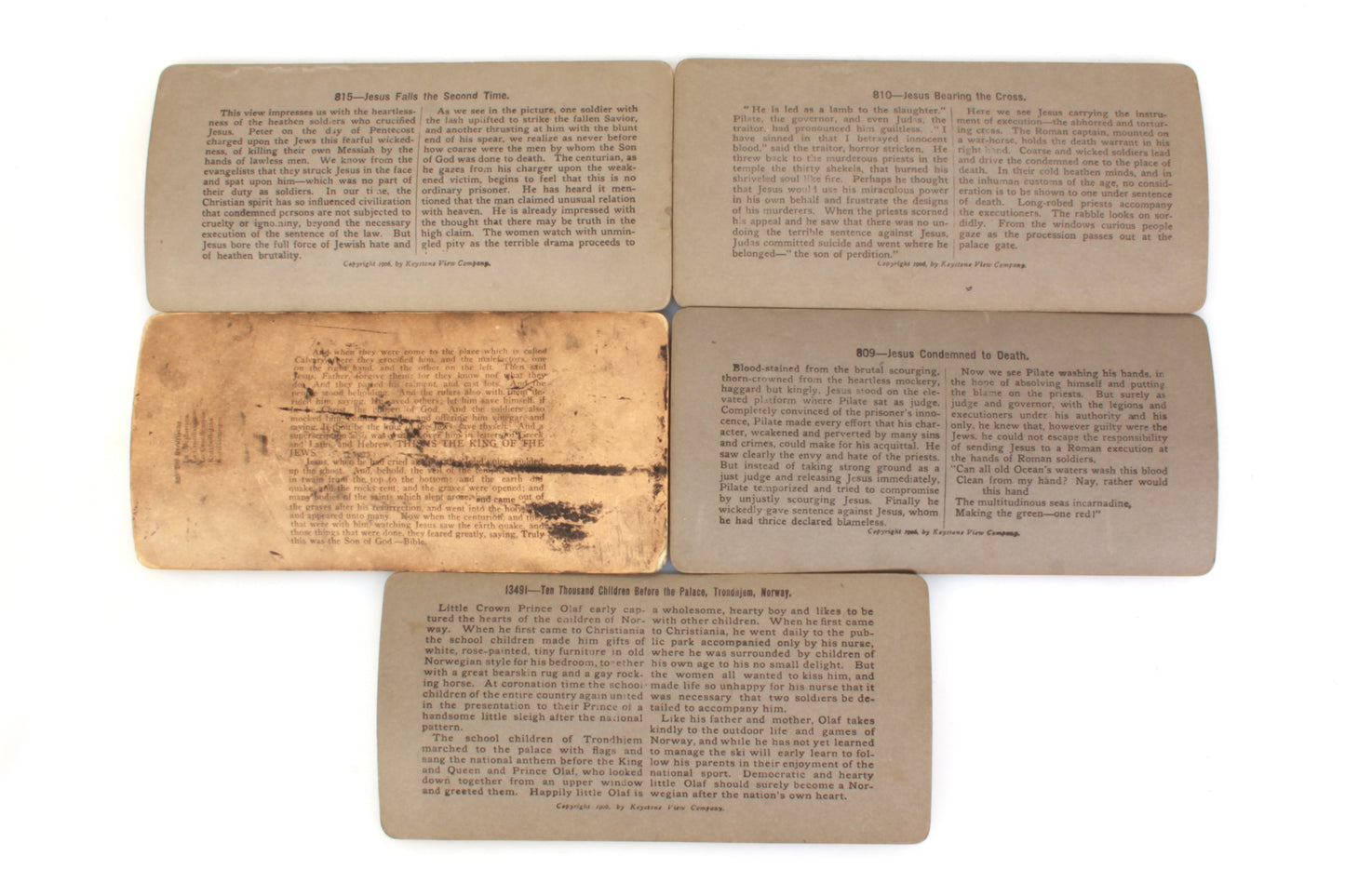 Stereoview Cards - Religion Religious - Set of 5
