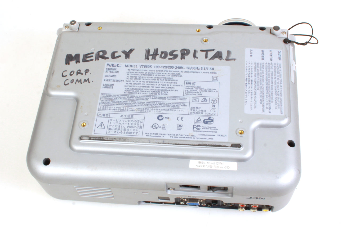 NEC VT660K Digital Multimedia Projector
