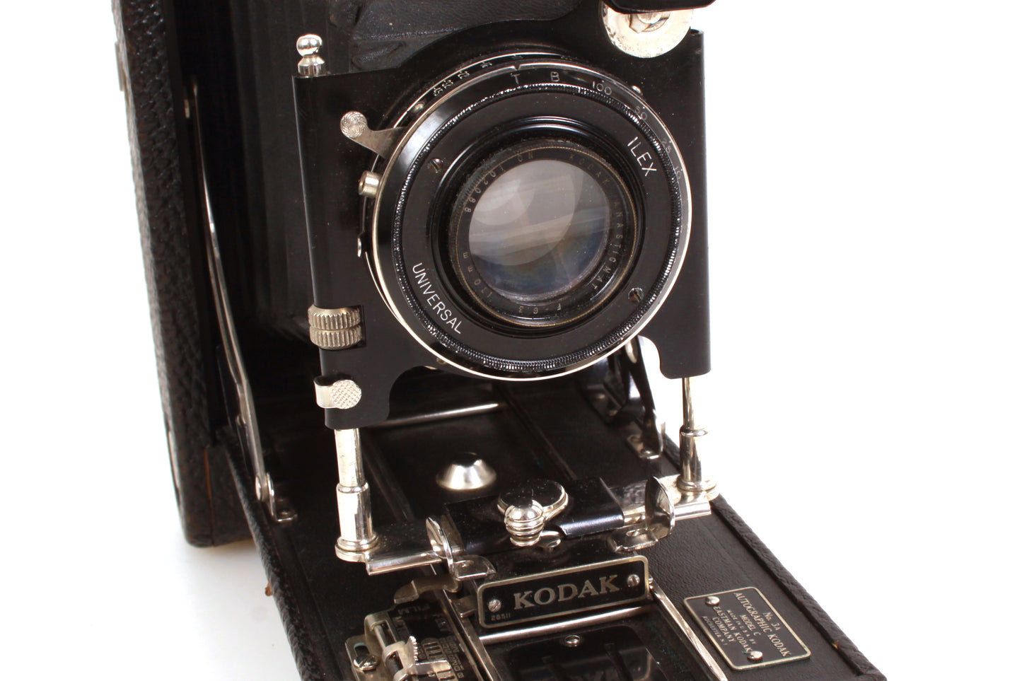 No. 3A Autographic Kodak Special Model B Outfit/Case/Flash/6 Film Holders/Filter