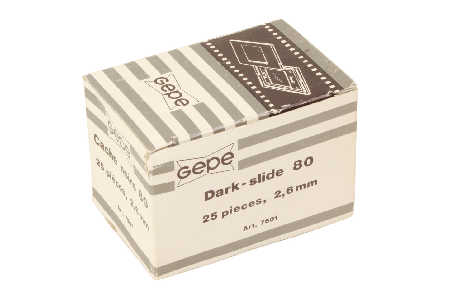 Gepe Dark Slide Box of 25 Pieces 2.6mm 35mm Slides 7501