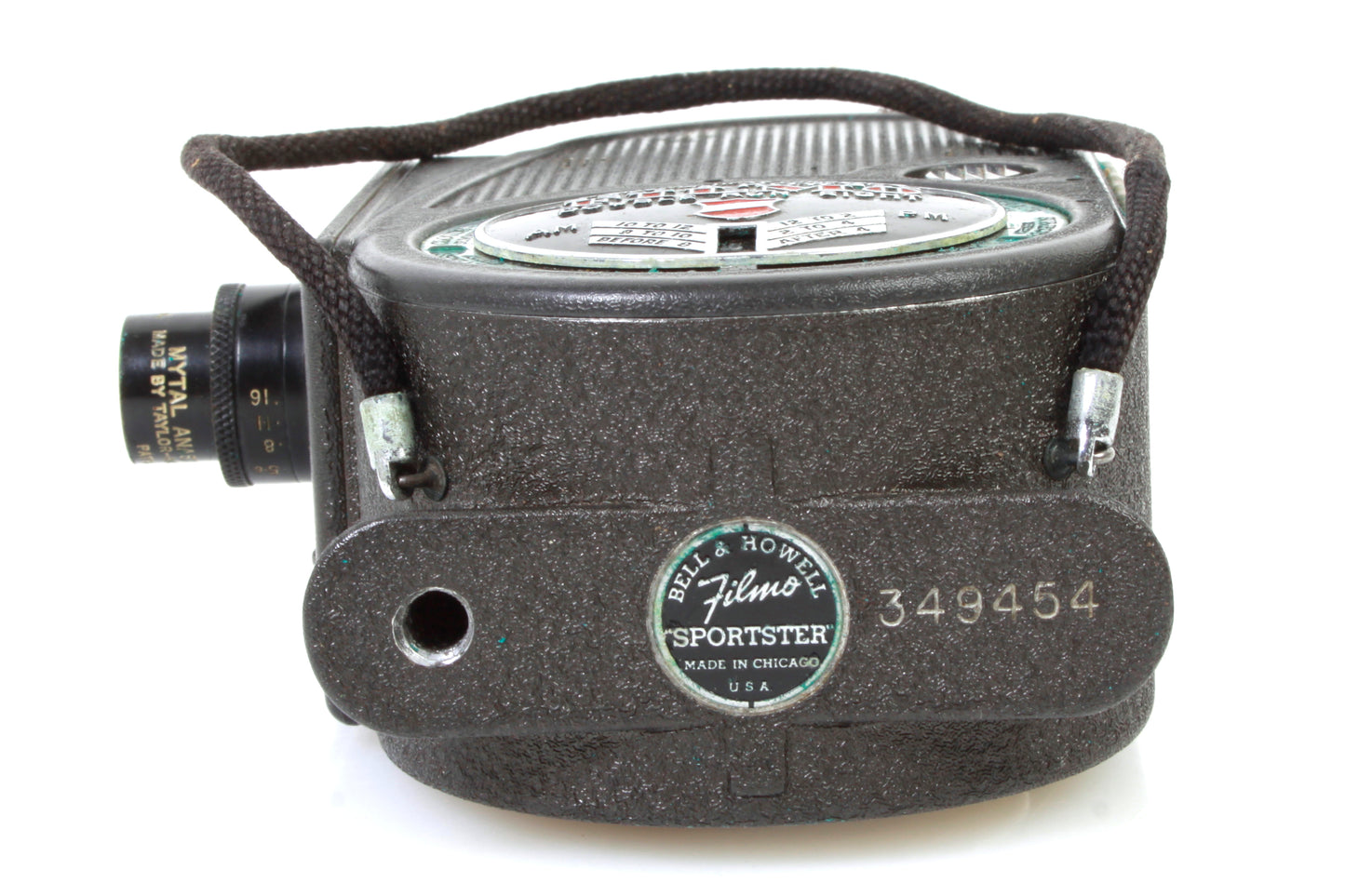 Bell & Howell Filmo Sportster camera with 12 1/2mm f/2.5 lens