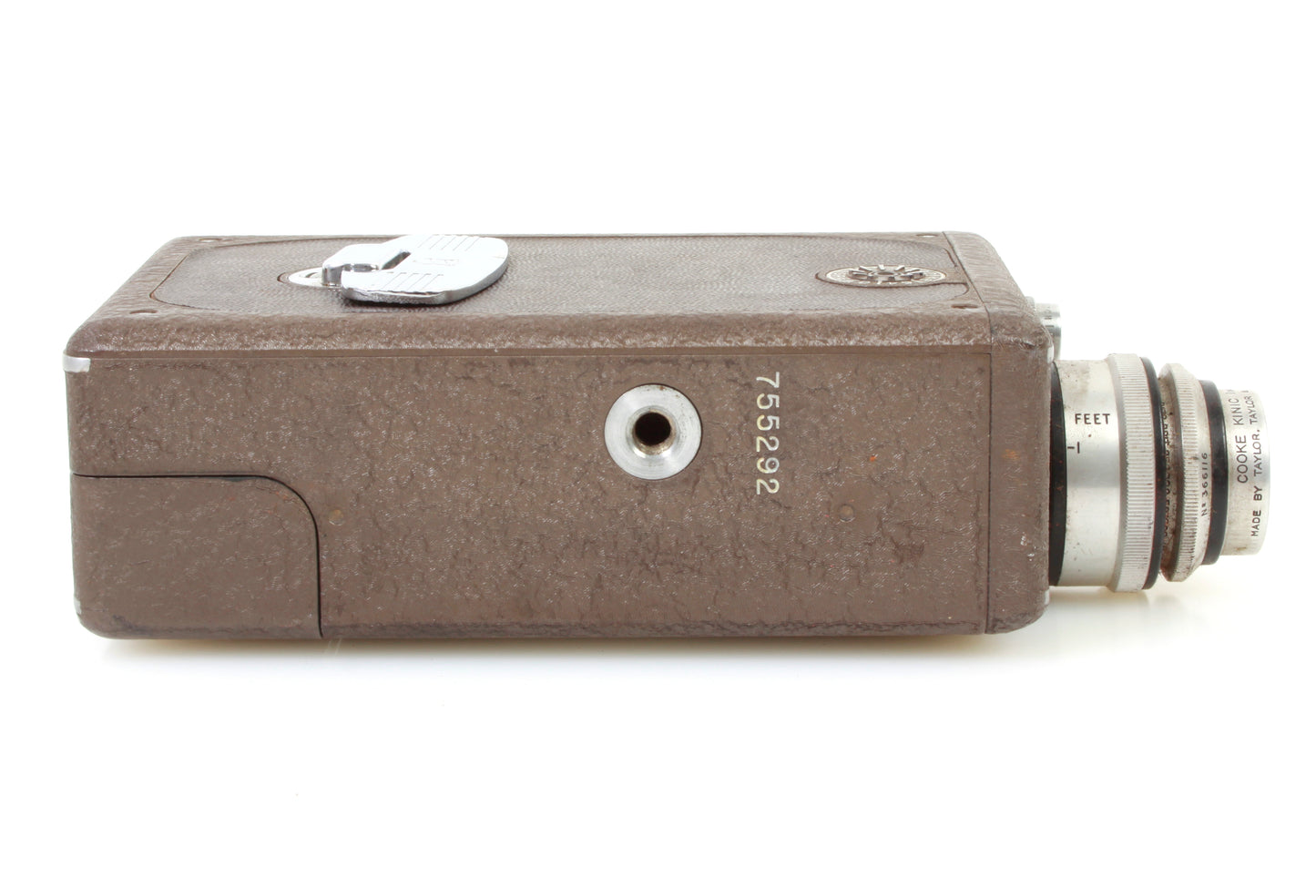 Bell & Howell Filmo 16mm Movie Camera w/ Film Cassette & Original Leather Case