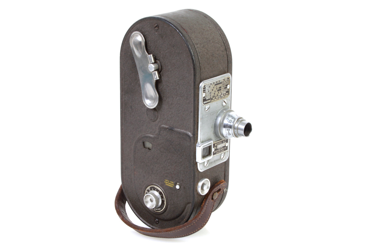 Keystone Model A-7 16mm Camera with Wollensak f/2.5 Cine Velostigmat 1 inch Focus Lens PROP/ DISPLAY