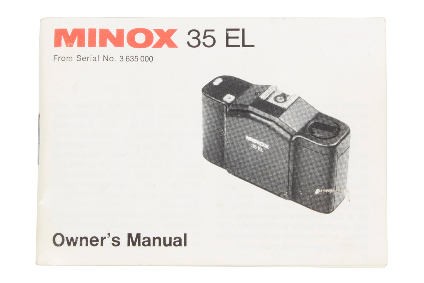Minox 35 EL Manual