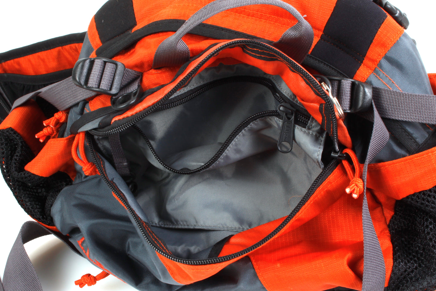 L.L. Bean Vintage Backpack Orange & Gray