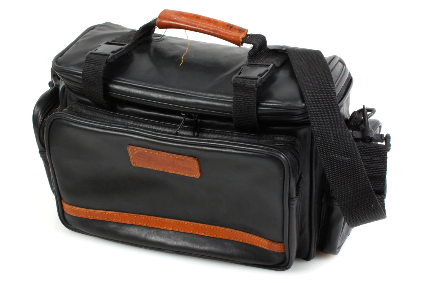 Quantum International Vintage Case Bag Large 1990s Black - 3-Side Pockets - Shoulder Strap