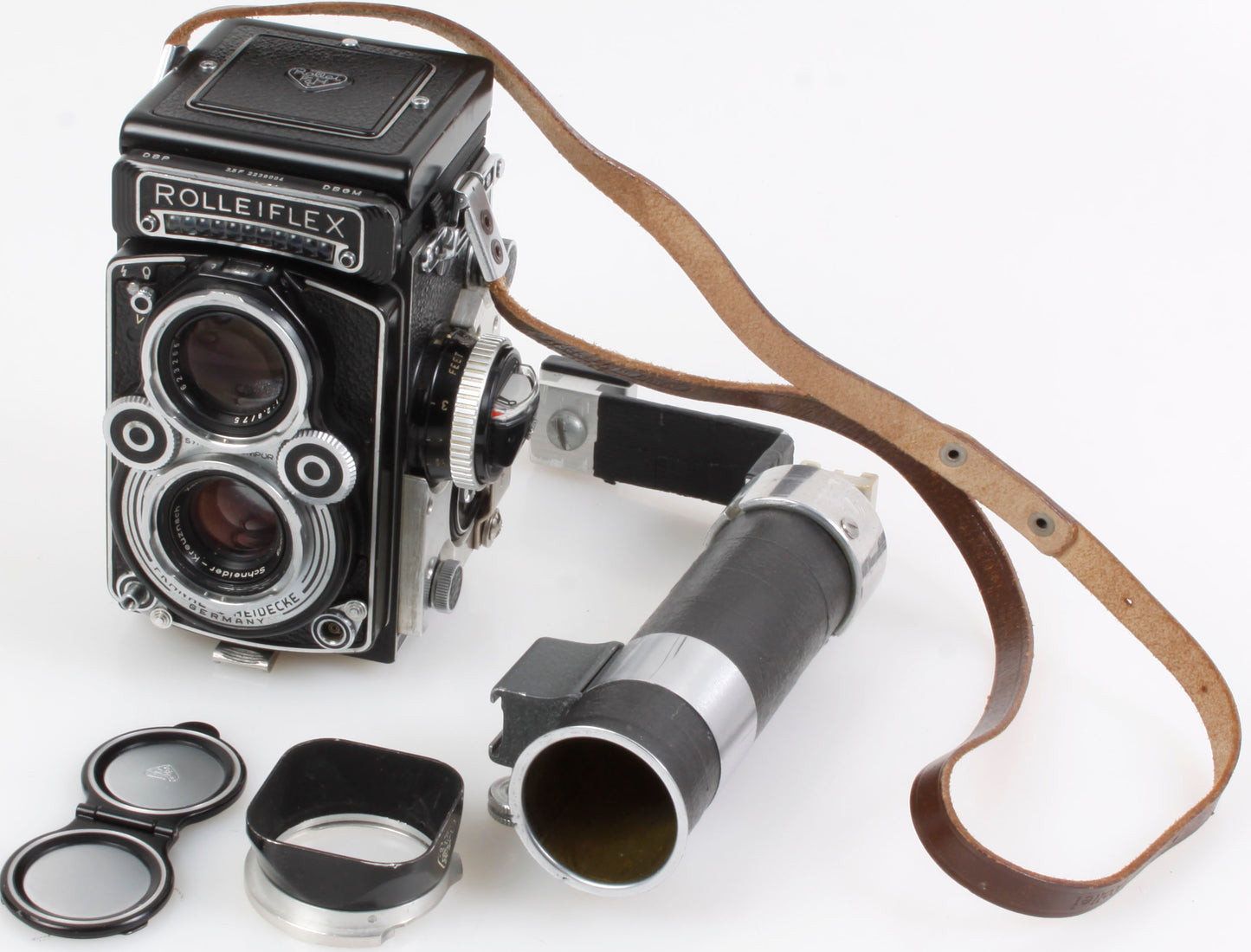 Rolleiflex 3.5f Type 2 TLR Camera Xenotar f/3.5/75mm w/ Rare Flash Attachment
