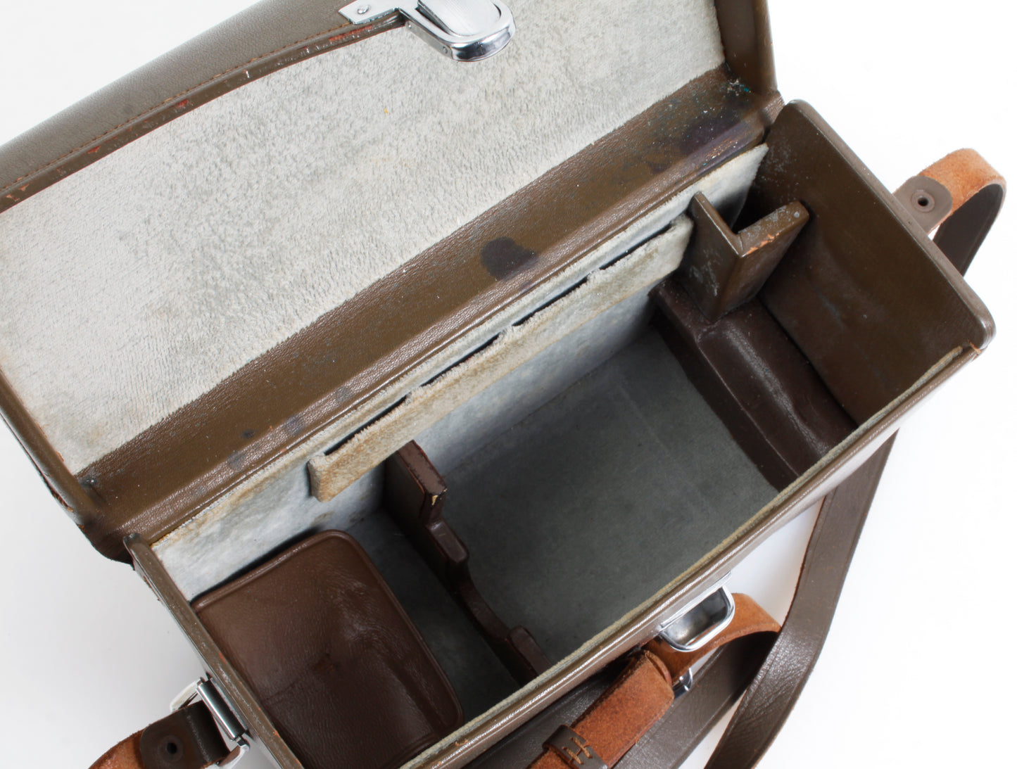 Leica Camera Case Hard Leather Olive Green w/ Strap