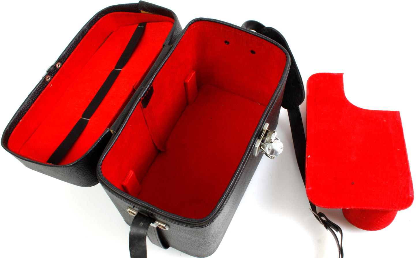 Vintage Camera Case Hard Black Leather