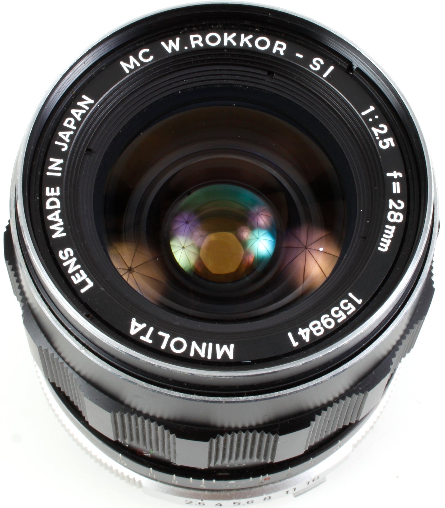 Minolta MD 28mm f/2.5 Lens w/ Metal Screw Cap Wide Angle Film Lens