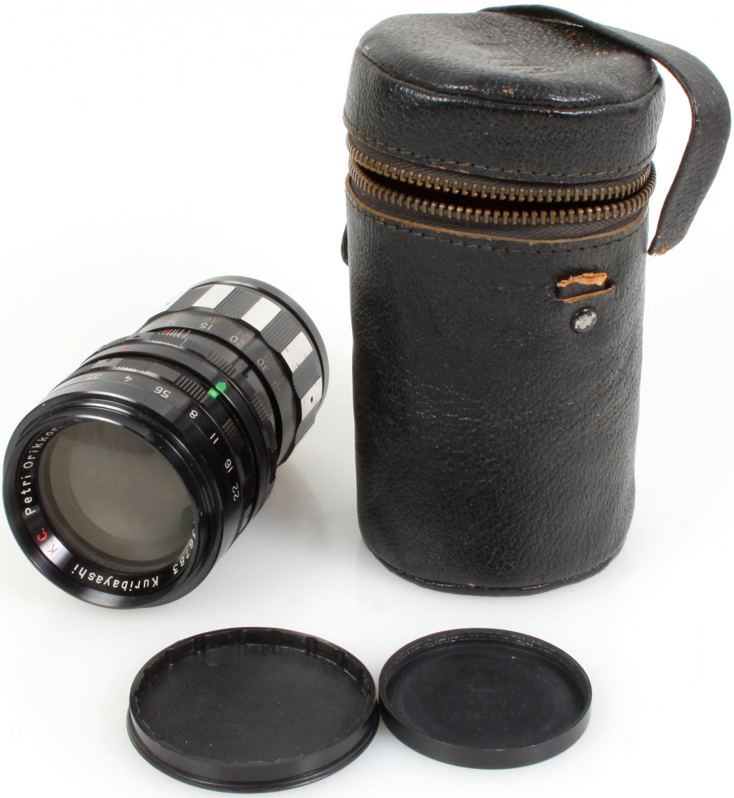 Petri Orikkor 135mm f3.5 Lens w/ Case and Caps