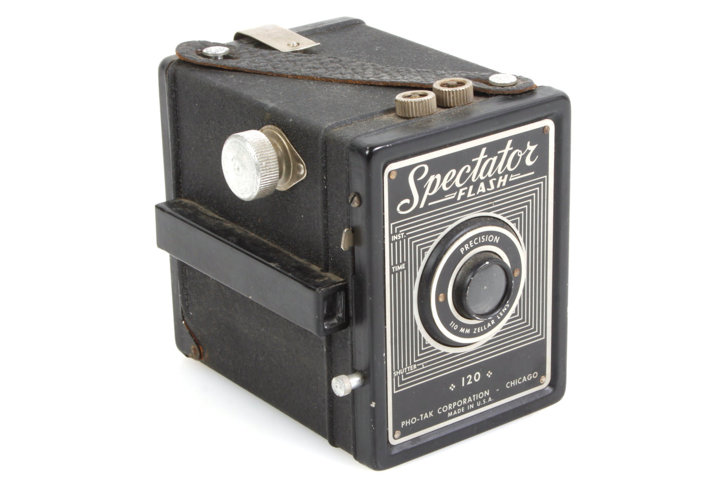 Pho-Tak Spectator Art Deco Medium Format Camera w Film
