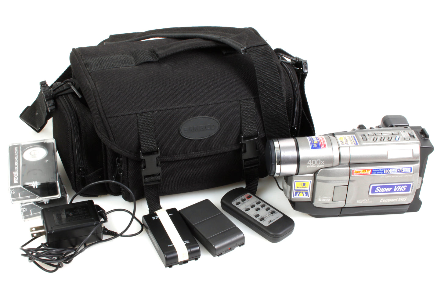 JVC Camcorder w Accessories in Case - Prop or Parts