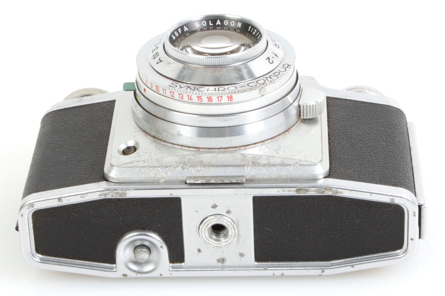 Ansco Super Memar Rangefinder Camera Prontor SVS Agfa f/2.8 50mm w Case & Film