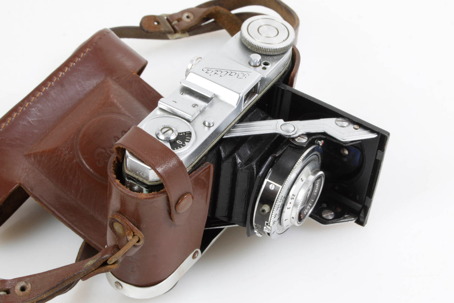 Balda Rigona Folding 35mm Camera with Rigonar 50mm F/3.5 Lens WORKS w/Film