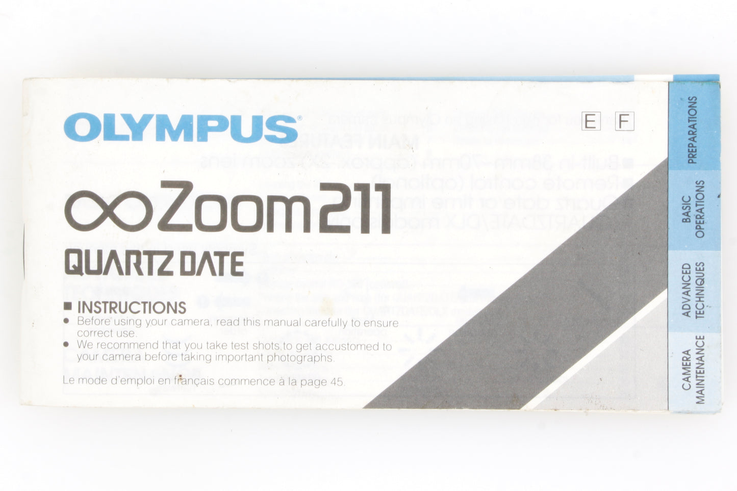 Olympus Zoom 211 Manual