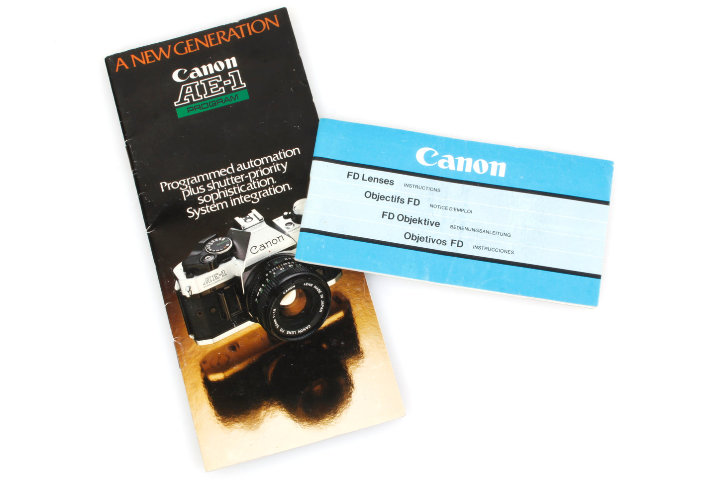 Canon AE-1 Program Book & FD Lens Instructions