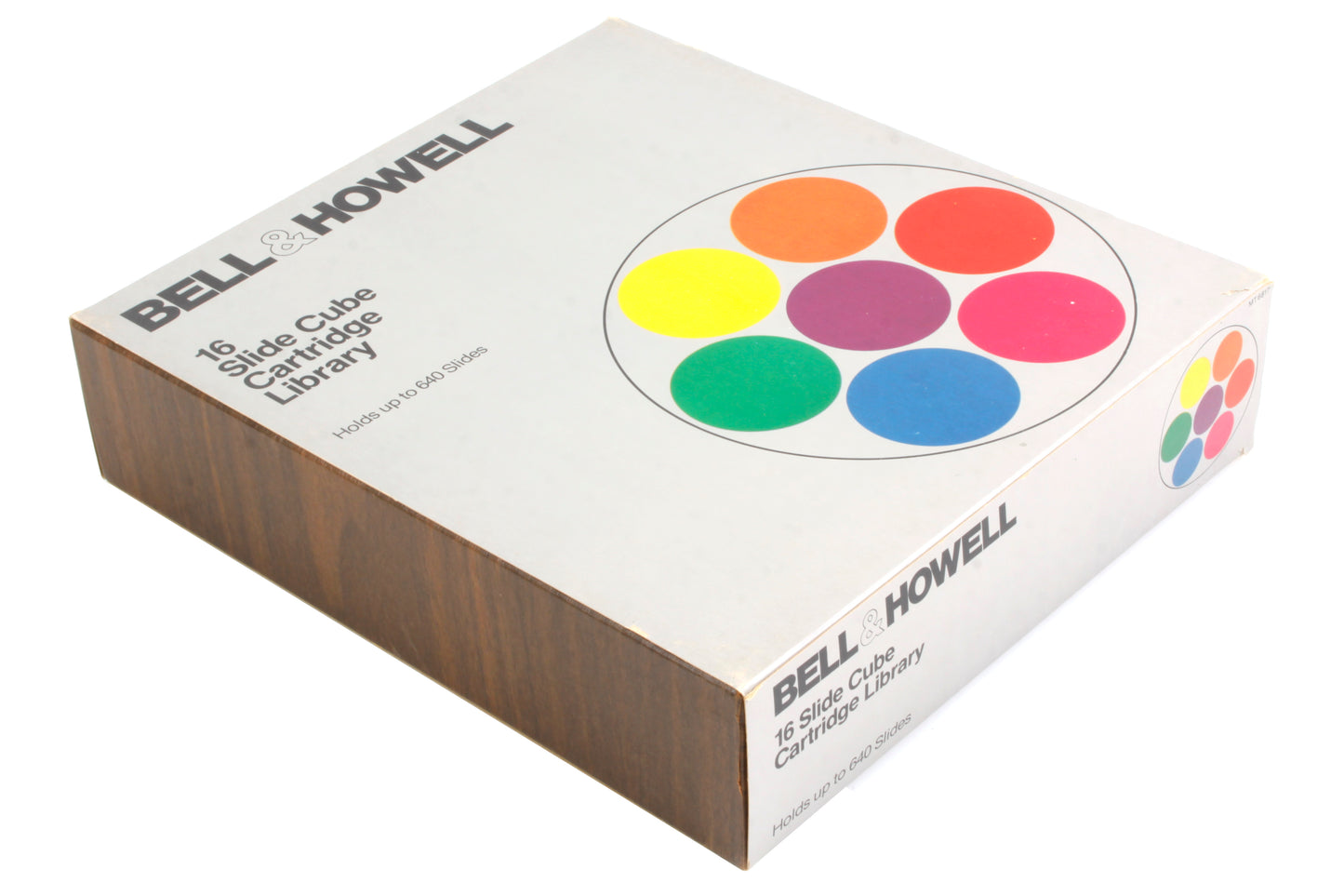 Bell & Howell 16 Slide Cube Cartridge Library Holds 640 Slides with Case