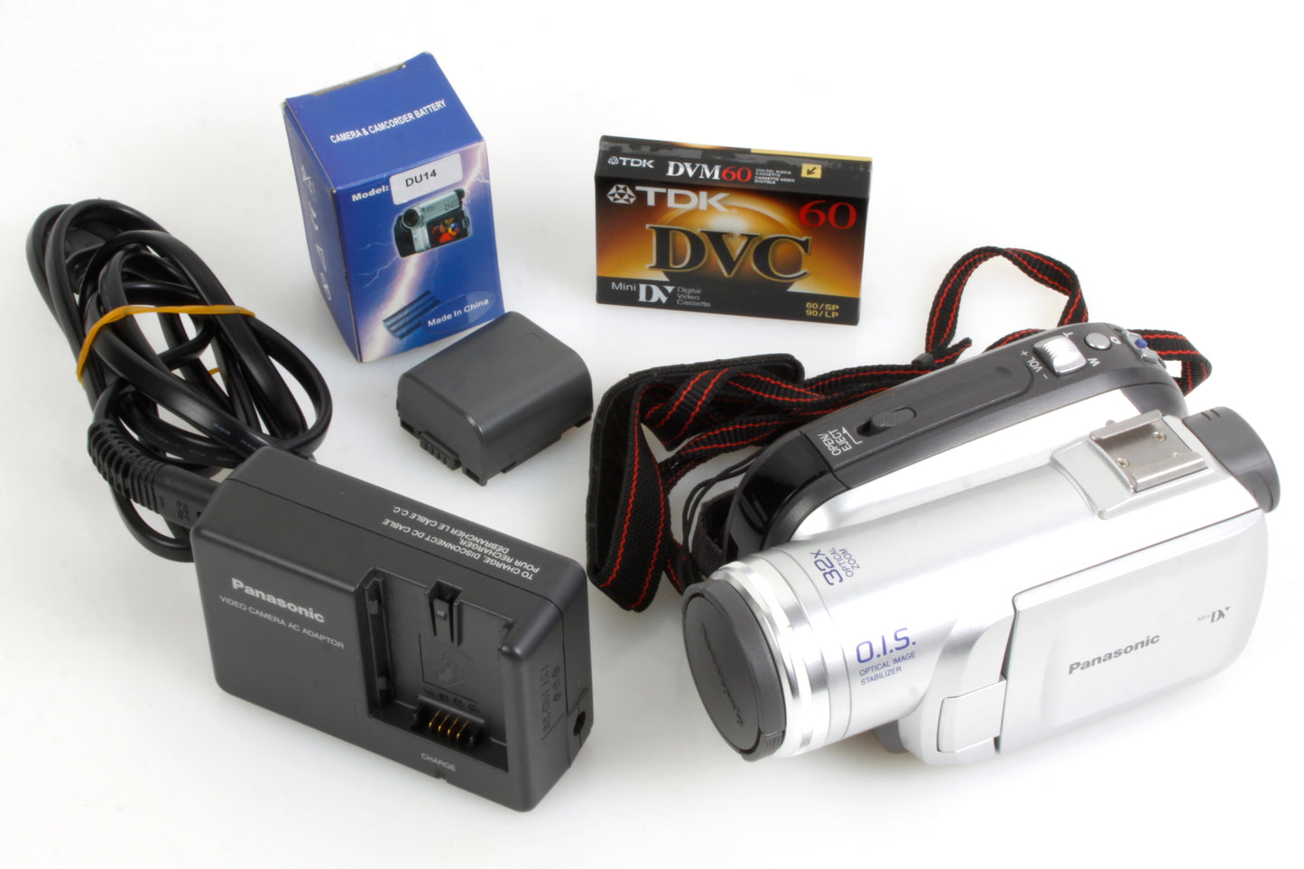 Panasonic Mini-DV Camcorder w Extra Battery, Tape & Charger