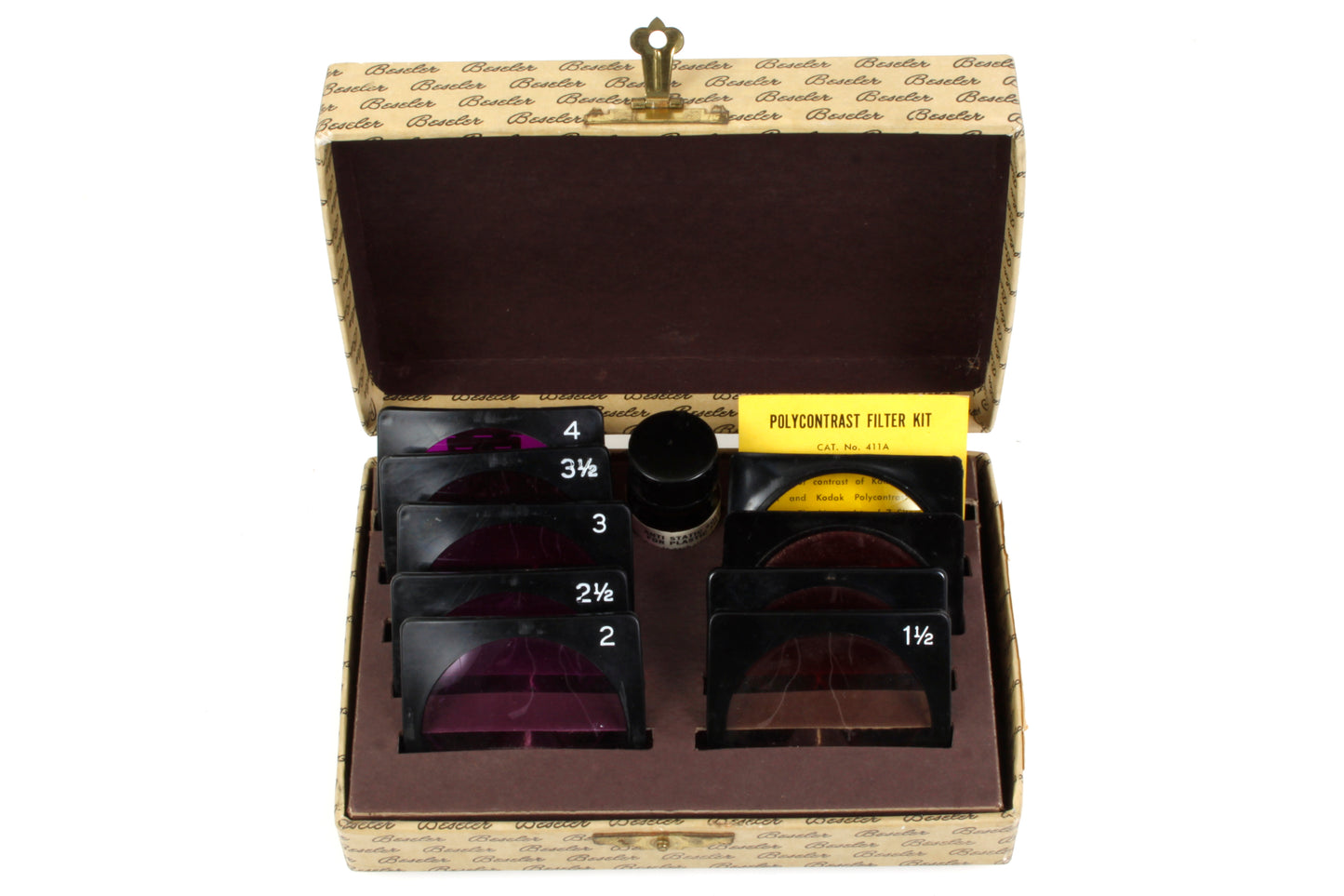 Beseler Darkroom Enlarger Polycontrast Filter Set in Box
