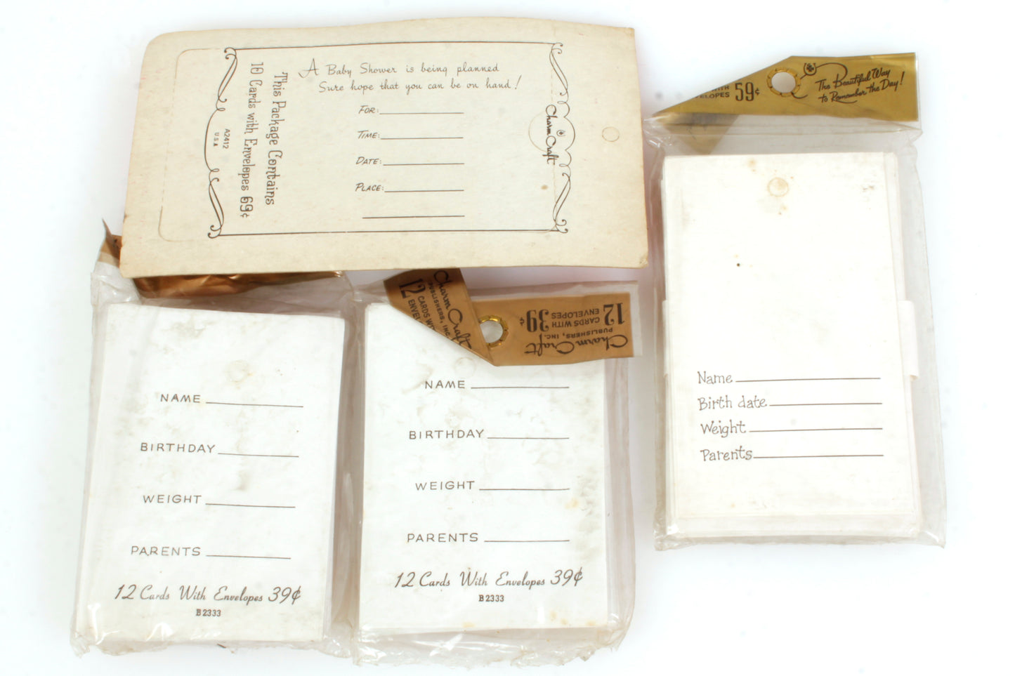 It's A Boy/Girl Baby Shower Lot of Vintage Cards