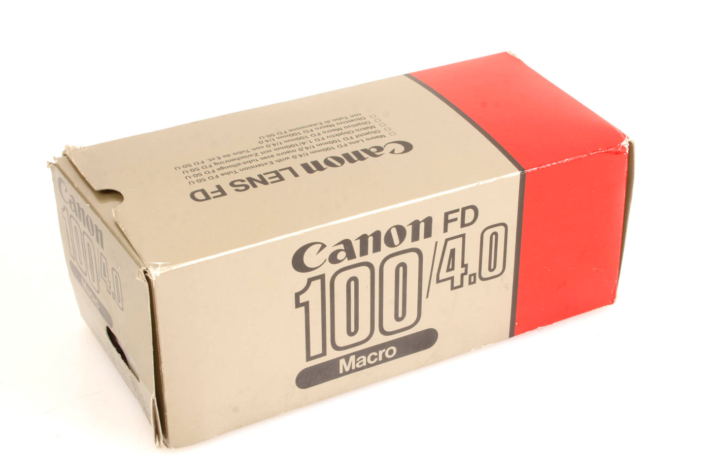 Canon FD 100mm F/4 Macro Lens w/ Extension Tube In Box