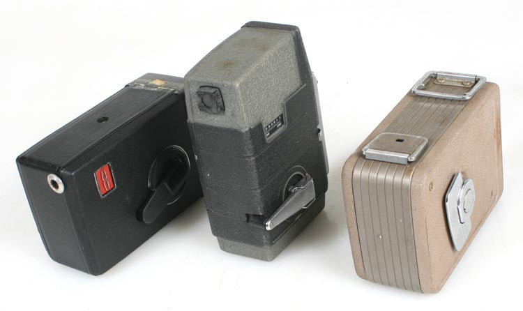 MOVIE CAMERA COLLECTION (Hawk, Bell and Howell, Kodak) SET OF 3