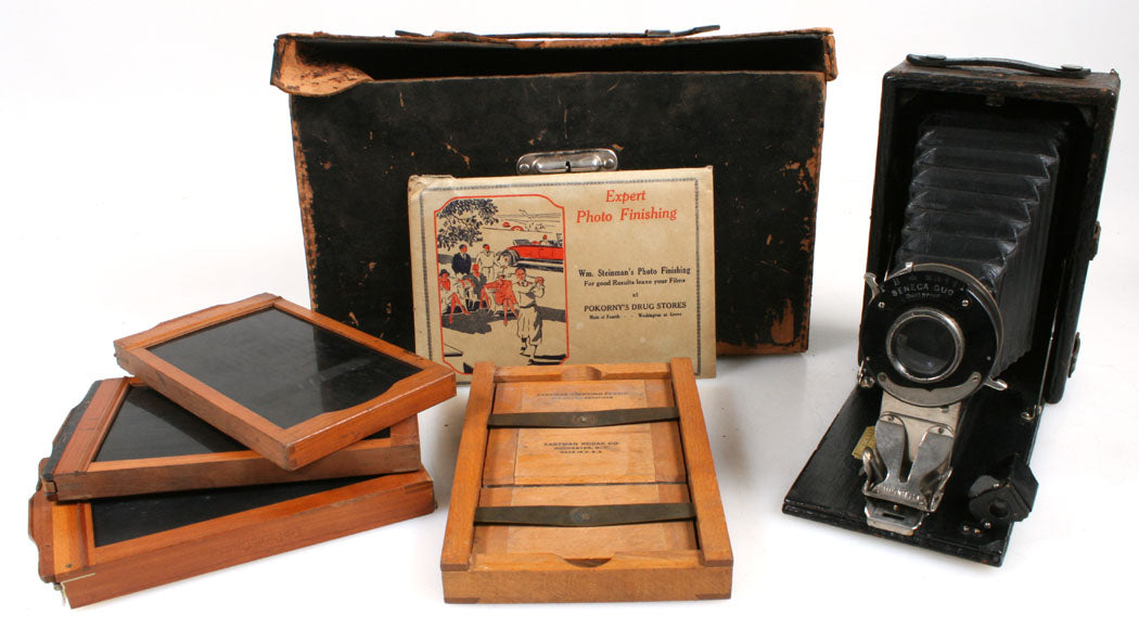 POCKET SENECA NO.30 4x5 GLASS PLATE CAMERA W/ CASE