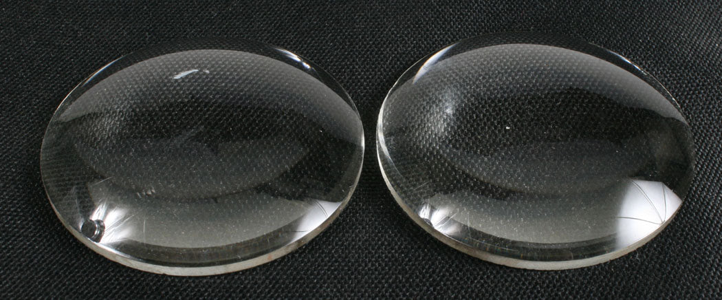KODAK EKTAGRAPHIC CAROUSEL PROJECTOR CONVEX 2 INCHES GLASS CONDENSER, SET OF 2