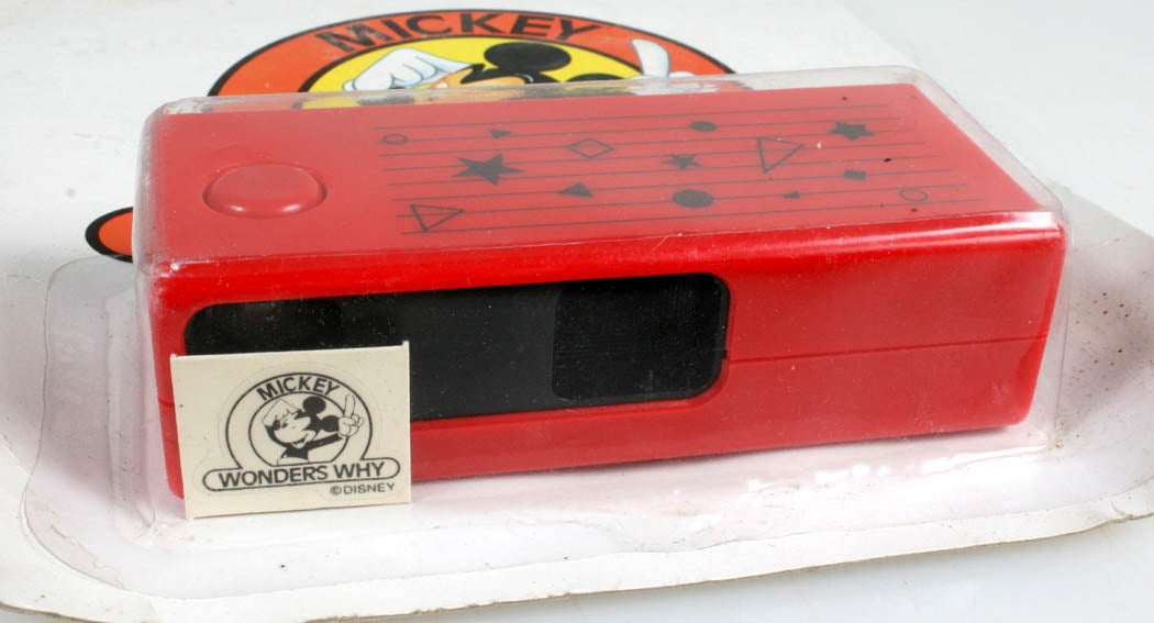 MICKEY MOUSE 110 FILM CAMERA, RED IN ORIG. PACKAGING