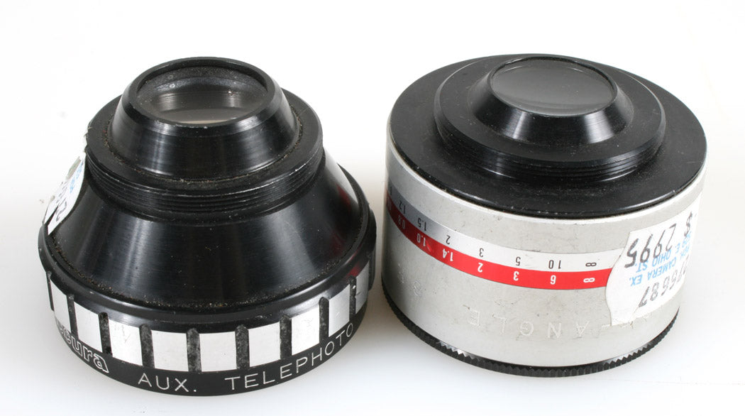 AUX. TELEPHOTO MODEL V-T LENS AND SERIES 5 AUX WIDE ANGLE LENS