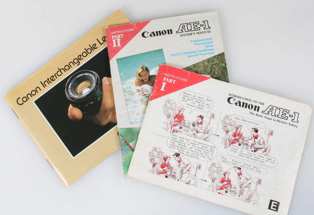 CANON AE-1 CAMERA AND CANON FD LENS MANUAL