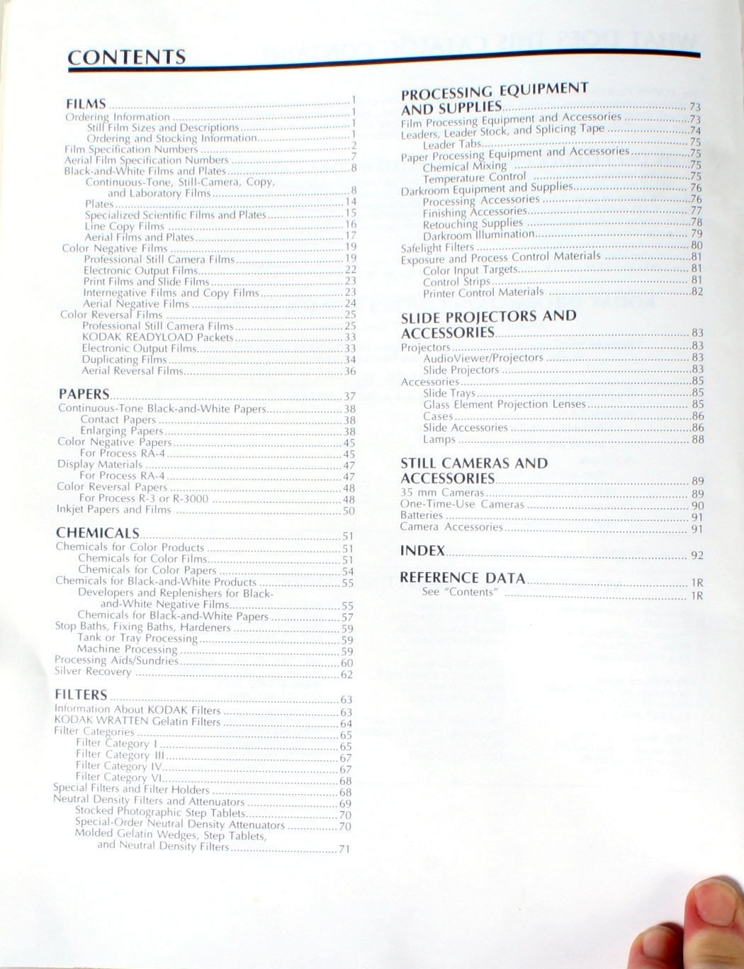 KODAK 1996 PROFESSIONAL PHOTOGRAPHIC CATALOG