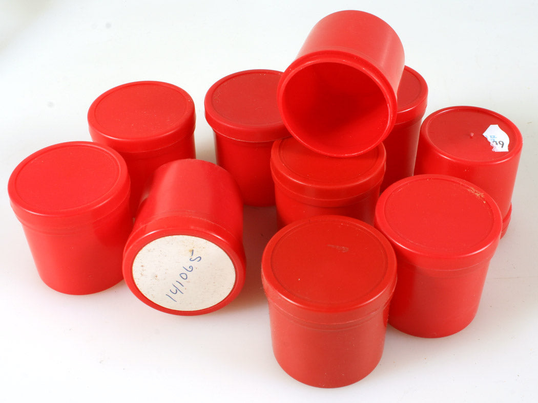 35MM FILM STRIP CANS, SET OF 10