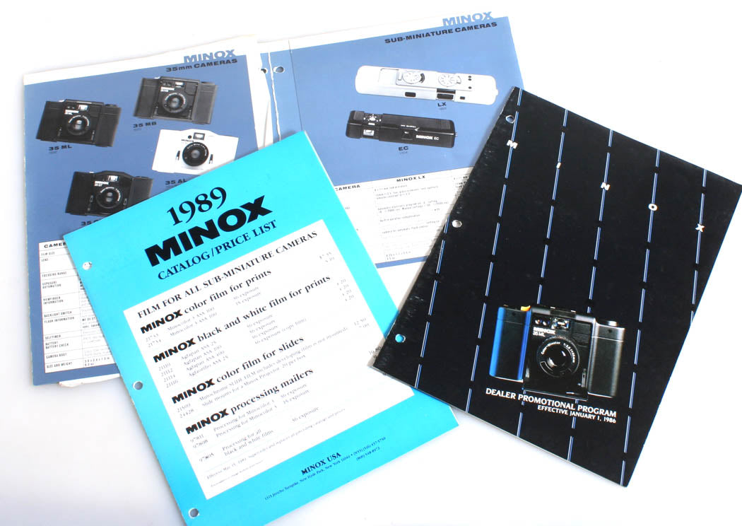 MINOX PRICE LIST 1988 & 1989 W/ INFO BROCHURE