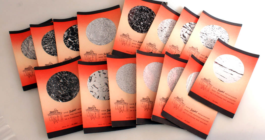 METALLOGRAPH STANDARD TEST SPECIMEN BOOKLETS, GROUP OF 15