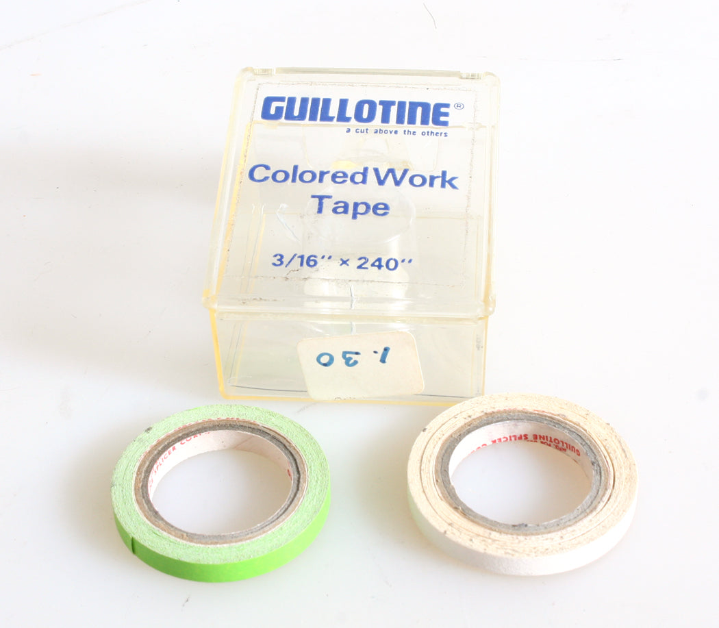MOVIE FILM COLOR WORK TAPE NEW IN BOX WHITE/GREEN