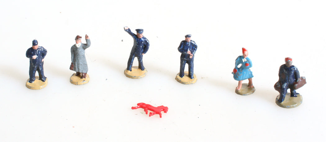 MINIATURE PEOPLE & HORSE (LOT OF 7)