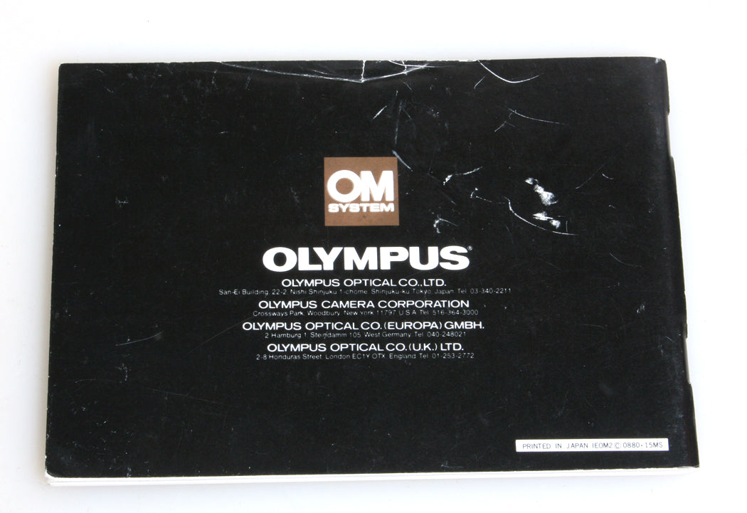 OLYMPUS OM-2 INSTRUCTIONS