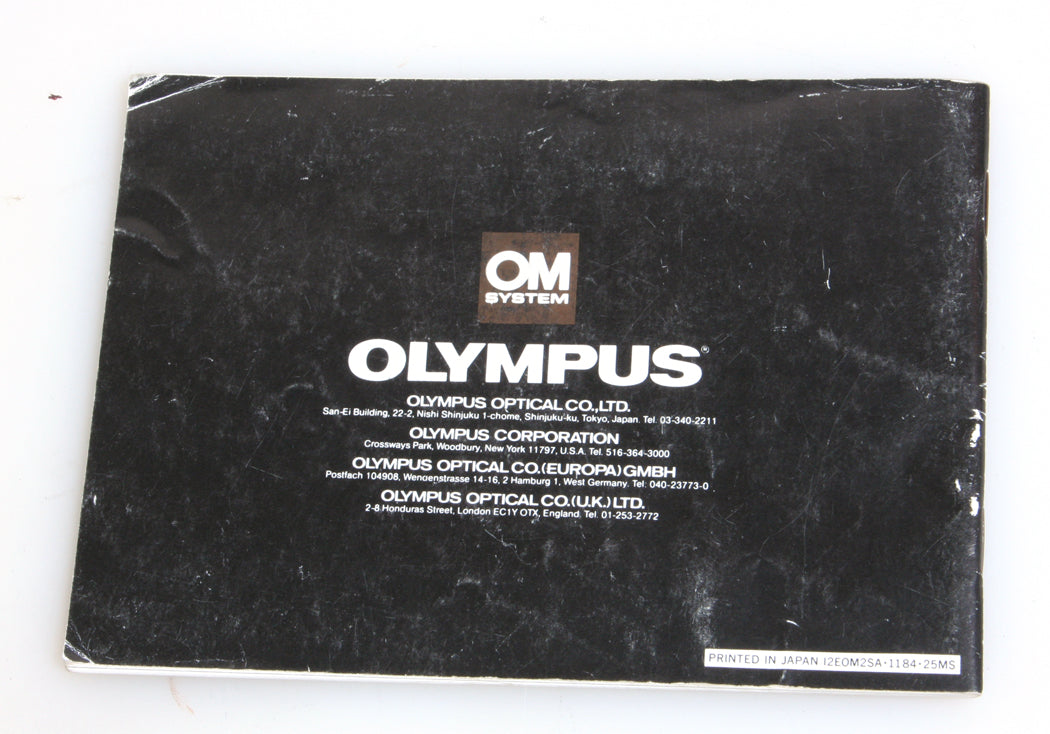 EF OLYMPUS OM-2S PROGRAM INSTRUCTIONS MANUAL