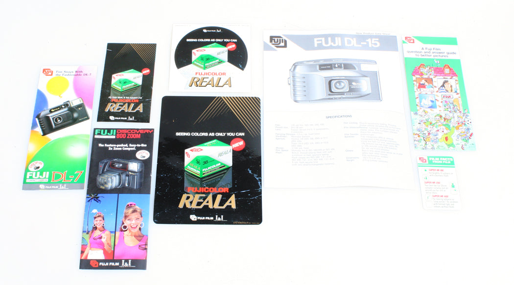 FUJI FILM LITERATURE AND STICKER LOT OF 8