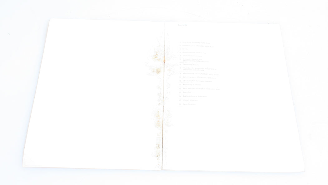 ILFORD ILFOSPEED 5250 DRYER OPERATING INSTRUCTIONS