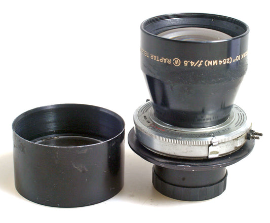 Wollensak 10 (254mm) F4.5 Raptar Telephoto Lens for Large Format Camera