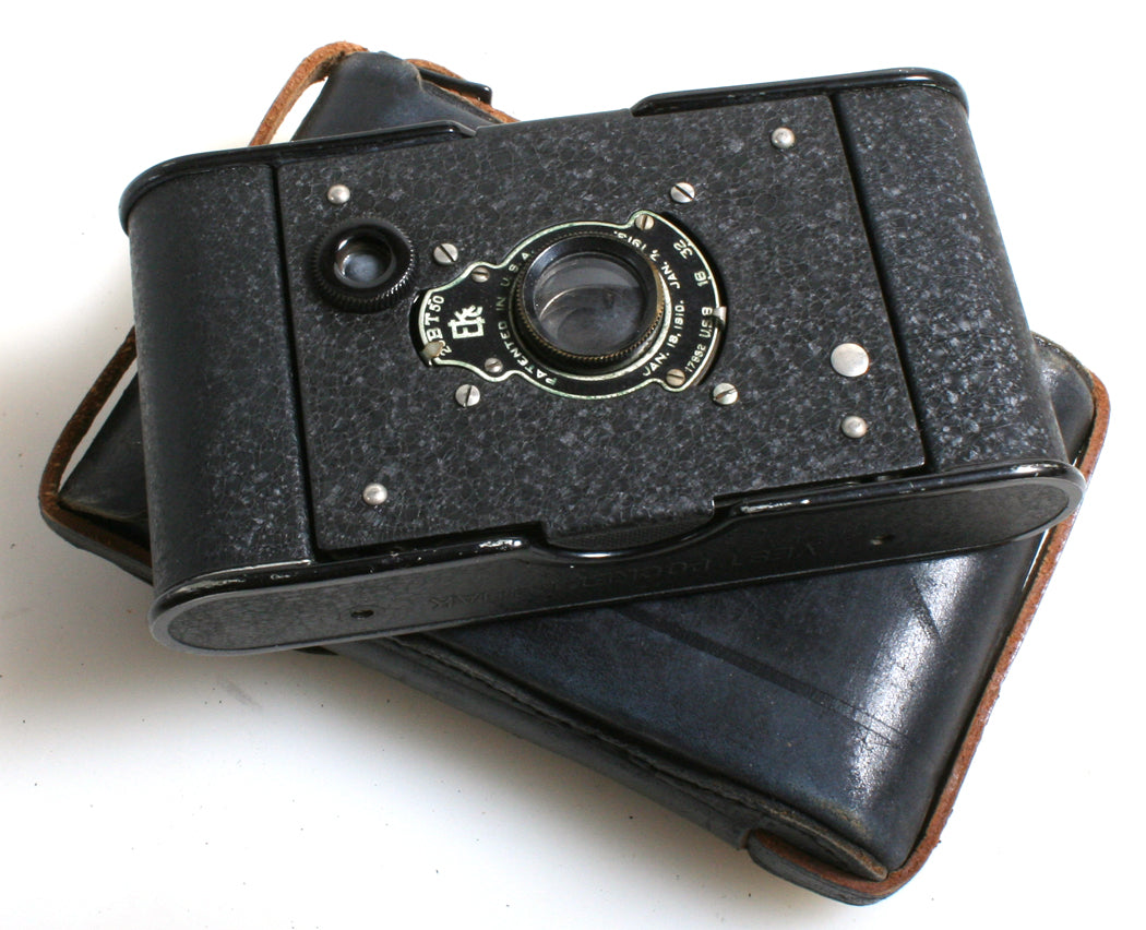 Vintage Eastmen Camera in Leather Case//Bellows Camera//West Pocket Camera