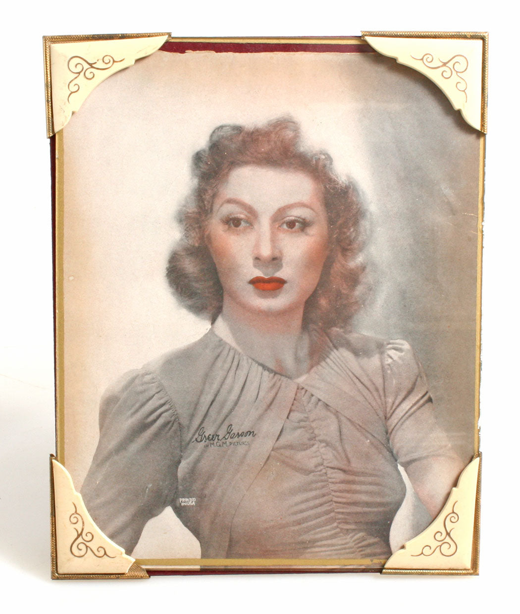 Greer Garson U.S.A. Print in Frame//Vintage Image