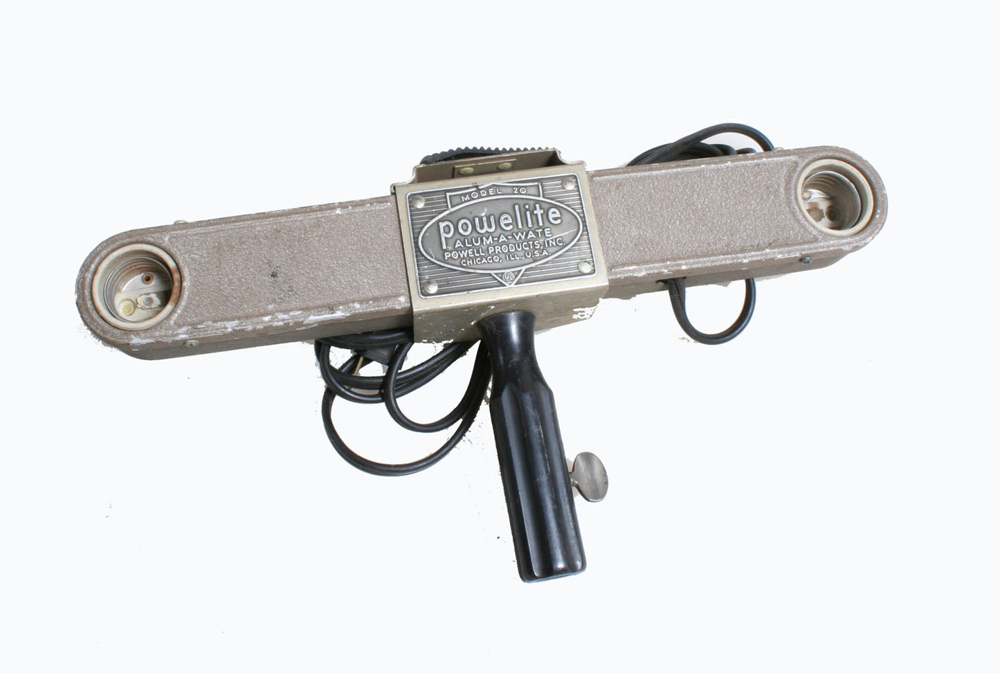 Pwelite Alum-A-Wate Vintage Movie Light Bar//Hot Light//Art Deco//Photography Lighting