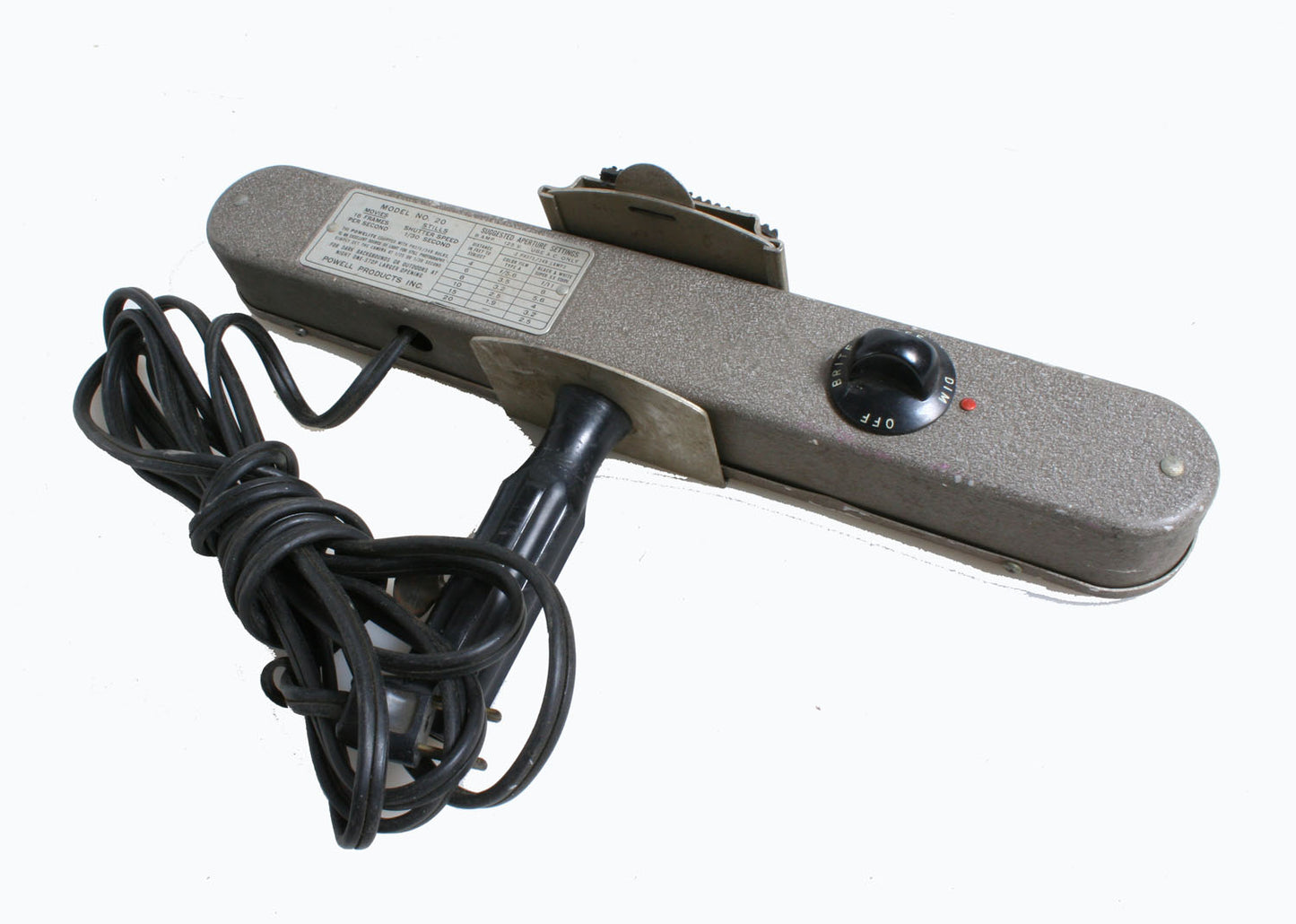 Pwelite Alum-A-Wate Vintage Movie Light Bar//Hot Light//Art Deco//Photography Lighting